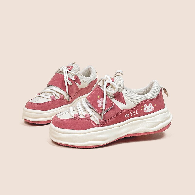Kawaii Bunny Sakura Fall Chunky Shoe Sneakers