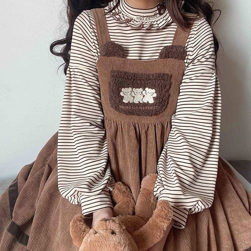 cute kawaii dress Kawaii Sweet Puff Sleeve Blue Short Dresses - Kawaii Fashion Shop